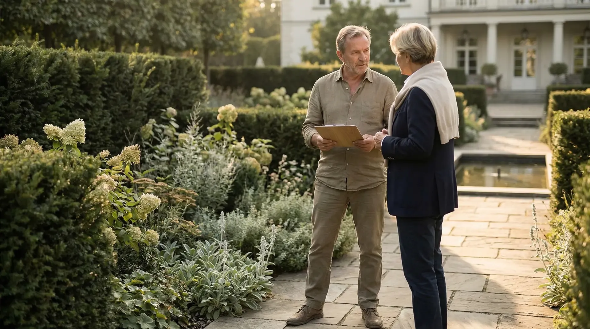 Profesjonalny ogród z kamienną ścieżką — bezpłatna wycena projektu ogrodu Evergrove