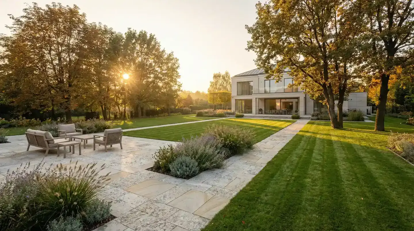 Usługi ogrodnicze — projektowanie, realizacja i pielęgnacja — tło sekcji hero