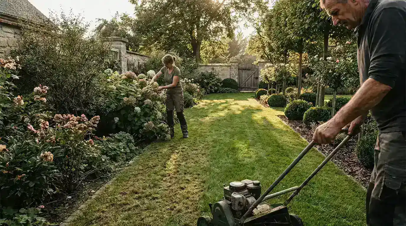 Profesjonalna regeneracja trawnika i odmładzanie krzewów w ogrodzie w Poznaniu