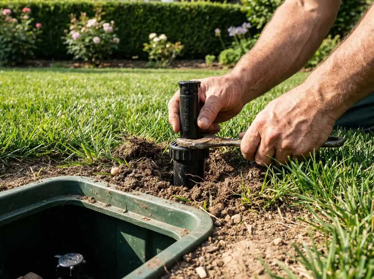Montaż zraszaczy i elektrozaworów systemu nawadniania