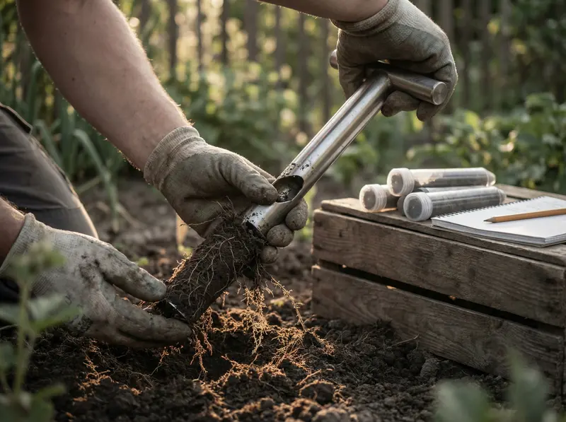 Pobieranie próbek gleby do badania laboratoryjnego