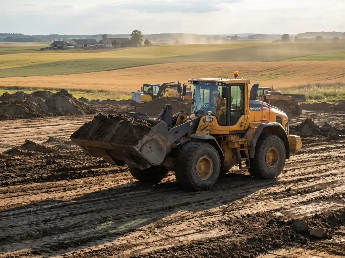 Makroniwelacja koparko-ładowarką