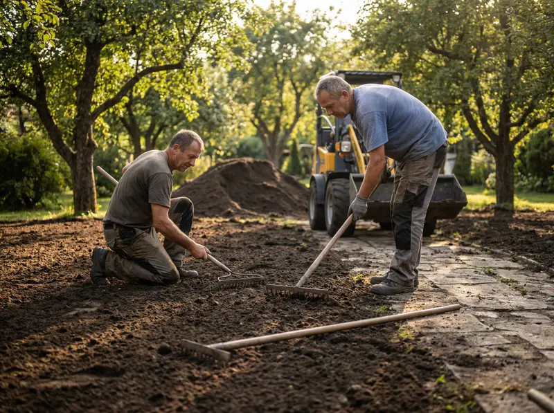 Rozprowadzanie i wyrównywanie ziemi